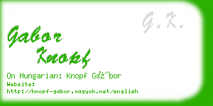 gabor knopf business card